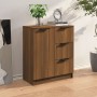 Credenza Rovere Marrone 60x30x70 cm in Legno Multistrato