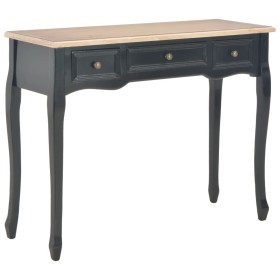 280046 Dressing Console Table with 3 Drawers Black