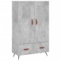 Credenza Grigio Cemento 69,5x31x115 cm in Legno Multistrato