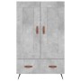 Credenza Grigio Cemento 69,5x31x115 cm in Legno Multistrato