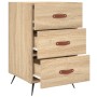 Comodino Rovere Sonoma 40x40x66 cm in Legno Multistrato