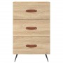 Comodino Rovere Sonoma 40x40x66 cm in Legno Multistrato