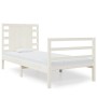 Giroletto in Legno Massello Bianco 75x190 cm Small Single