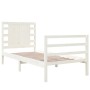 Giroletto in Legno Massello Bianco 75x190 cm Small Single