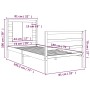 Giroletto in Legno Massello Bianco 75x190 cm Small Single