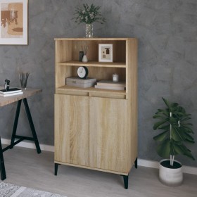 Credenza Rovere Sonoma 60x36x110 cm in Legno Multistrato