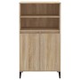 Credenza Rovere Sonoma 60x36x110 cm in Legno Multistrato