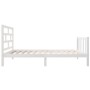 Giroletto Bianco in Legno Massello di Pino 90x190 cm Single