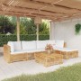 Set Divani da Giardino 6 pz con Cuscini Legno Massello di Teak