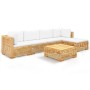 Set Divani da Giardino 6 pz con Cuscini Legno Massello di Teak