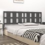 Testiera per Letto Grigia 205,5x4x100 cm Legno Massello di Pino