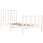 Giroletto in Legno Massello Bianco 75x190 cm Small Single