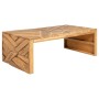 Tavolino da Salotto Massello di Teak Stile Erosione 110x35x38cm