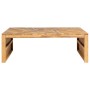 Tavolino da Salotto Massello di Teak Stile Erosione 110x35x38cm