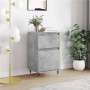 Credenza Grigio Cemento 40x35x70 cm in Legno Multistrato