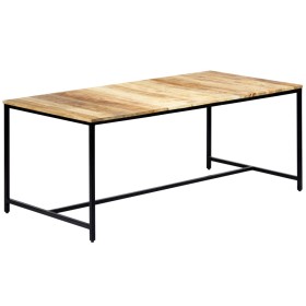 Tavolo da Pranzo 180x90x75 cm in Legno Massello di Mango Grezzo