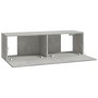 Mobili TV da Parete 2 pz Grigio Cemento 100x30x30 cm in Legno