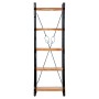 Libreria a 5 Ripiani 60x30x180 cm in Legno Massello di Acacia
