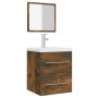 Mobile da Bagno con Specchio Rovere Fumo 41x38,5x48 cm