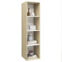 Mobile TV Parete Rovere Sonoma Bianco 37x37x142,5cm Multistrato