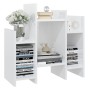 Credenza Bianco Lucido 60x26x60 cm in Legno Multistrato