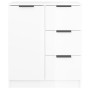 Credenza 60x30x70 cm in Legno Multistrato Bianco Lucido