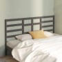 Testiera per Letto Grigio 206x4x104 cm Legno Massello di Pino