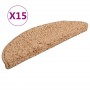 Tappetini per Scale 15 pz Beige 56x17x3 cm