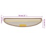 Tappetini per Scale 15 pz Beige 56x17x3 cm