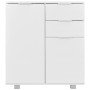 Credenza con Finitura Lucida Bianca 71x35x80 cm in Truciolato