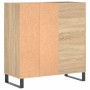 Mobile Porta Dischi Rovere Sonoma 84,5x38x89 Legno Multistrato