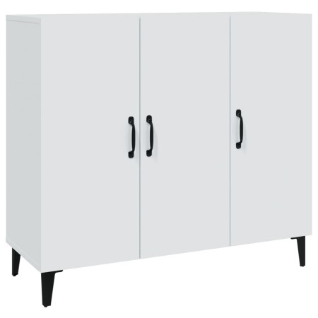 Credenza Bianca 90x34x80 cm in Legno Multistrato