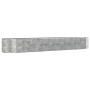 Letto Giardino Acciaio Verniciato Polvere 554x100x68cm Argento