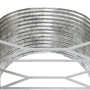 Letto Giardino Acciaio Verniciato Polvere 554x100x68cm Argento