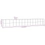Letto Giardino Acciaio Verniciato Polvere 554x100x68cm Argento