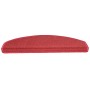 Tappetini per Scale 15 pz Rosso Bordò 65x24x4 cm
