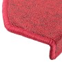 Tappetini per Scale 15 pz Rosso Bordò 65x24x4 cm