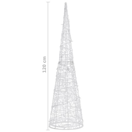 Piramide Decorativa Cono di Luce LED Acrilico Blu 120 cm