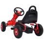 Go Kart a Pedali con Pneumatici Rosso