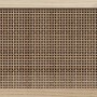 Credenza Bianca 60x30x70 cm Legno Massello Pino Rattan Naturale