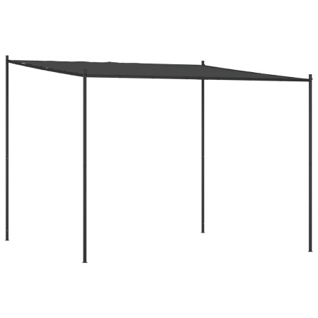 Gazebo Antracite 3x3 m 180 g/m² Tessuto e Acciaio