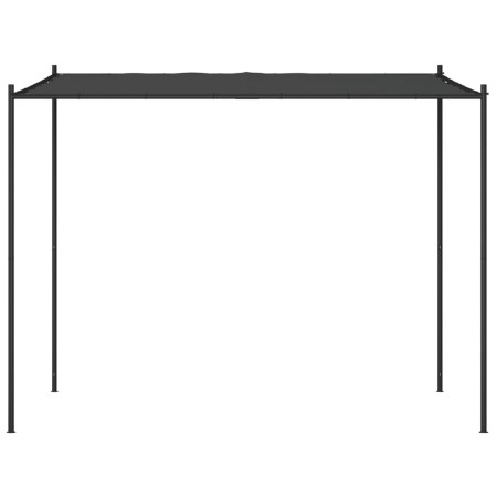 Gazebo Antracite 3x3 m 180 g/m² Tessuto e Acciaio