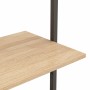 Scaffale Pendente 4 Livelli Marrone Chiaro e Nero 64x35x152,5cm