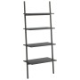 Scaffale Pendente a 4 Livelli Nero 64x34x150,5 cm