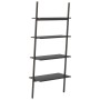 Scaffale Pendente a 4 Livelli Nero 64x34x150,5 cm