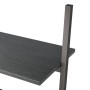 Scaffale Pendente a 4 Livelli Nero 64x34x150,5 cm