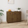 Credenza Miele 100x40x75 cm in Legno Massello di Pino