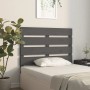 Testiera per Letto Grigia 100x3x80 cm in Legno Massello di Pino