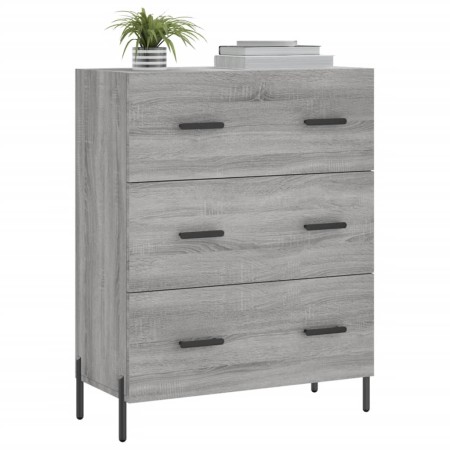 Credenza Grigio Sonoma 69,5x34x90 cm in Legno Multistrato