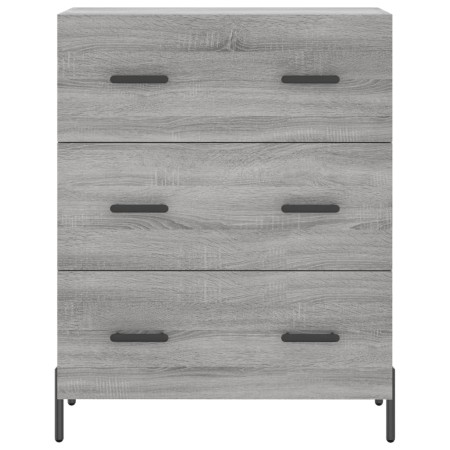 Credenza Grigio Sonoma 69,5x34x90 cm in Legno Multistrato